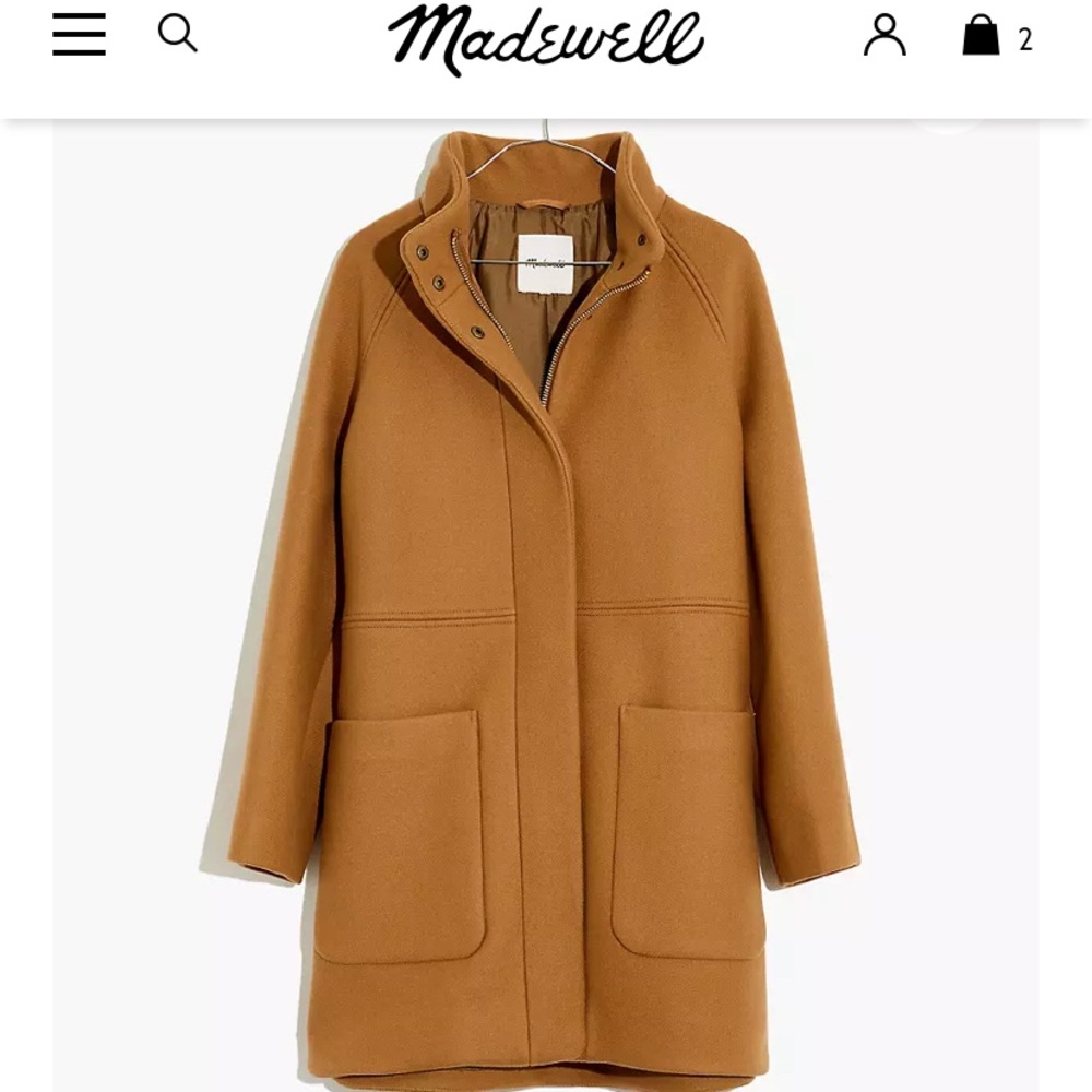 Madewell Estate Cocoon Coat “MELANGE CAMEL” Large